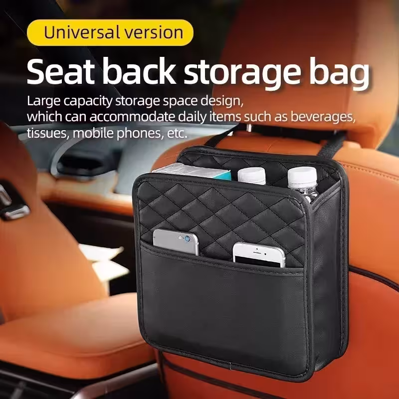 Car seat organizer of skin with trash universal