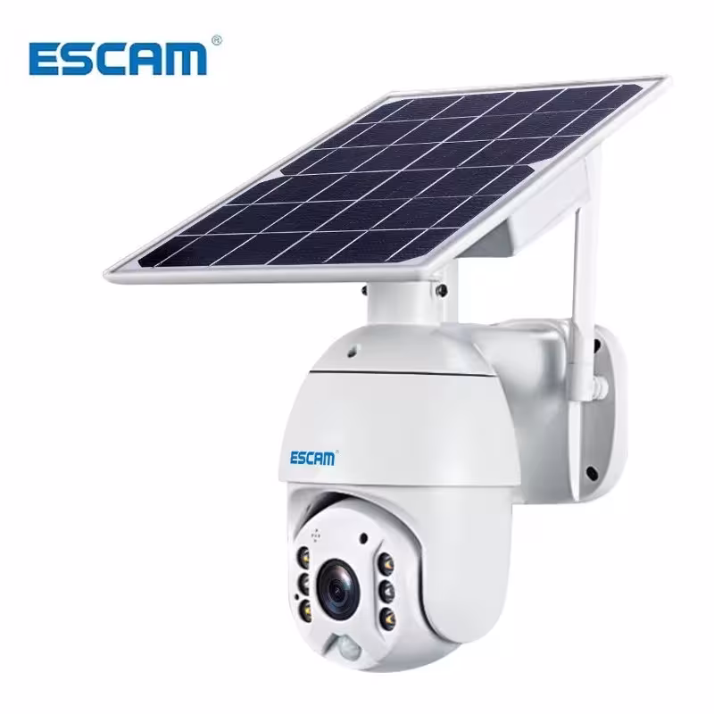 ESCAM QF280 1080p WiFi saulės energija maitinama išorinė stebėjimo kamera