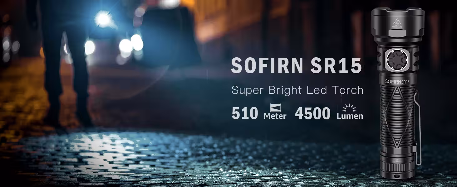 LED flashlight 4500 lumens