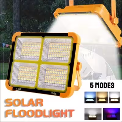 Portable Solar Powered Camping Light with Stand LED Flood Light