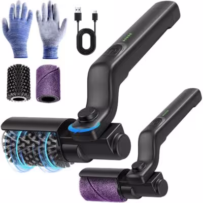 Pinceau de grille électrique 2 en 1 sans fil rechargeable USB en acier inoxydable Head 3 Speed