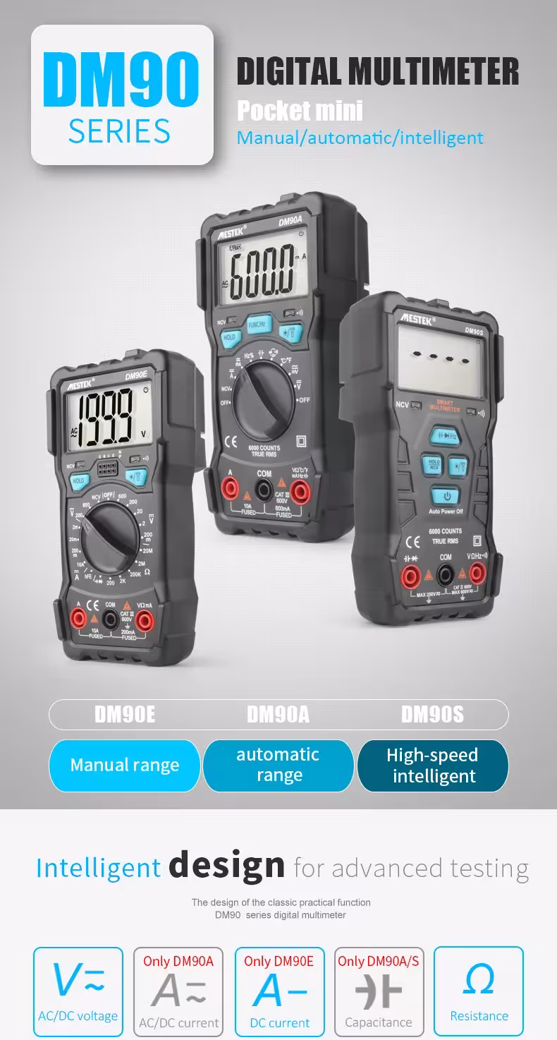 gama automática multimetro digital