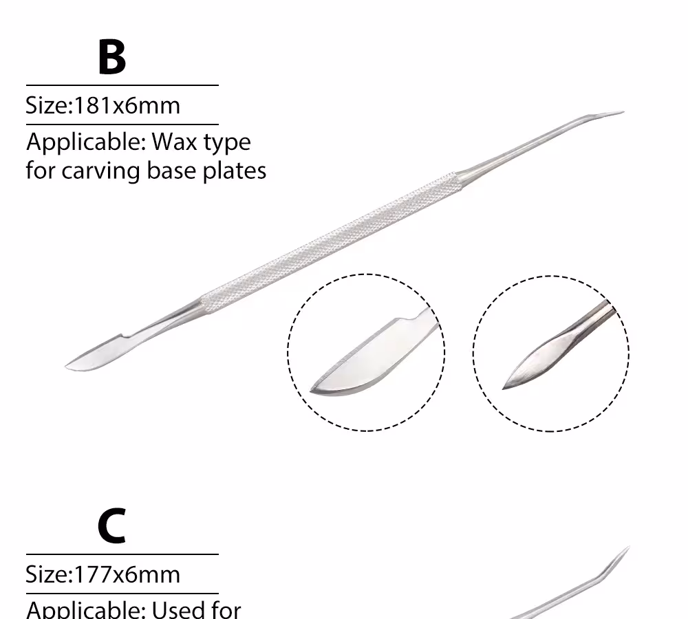 herramientas de modelado de cera dental