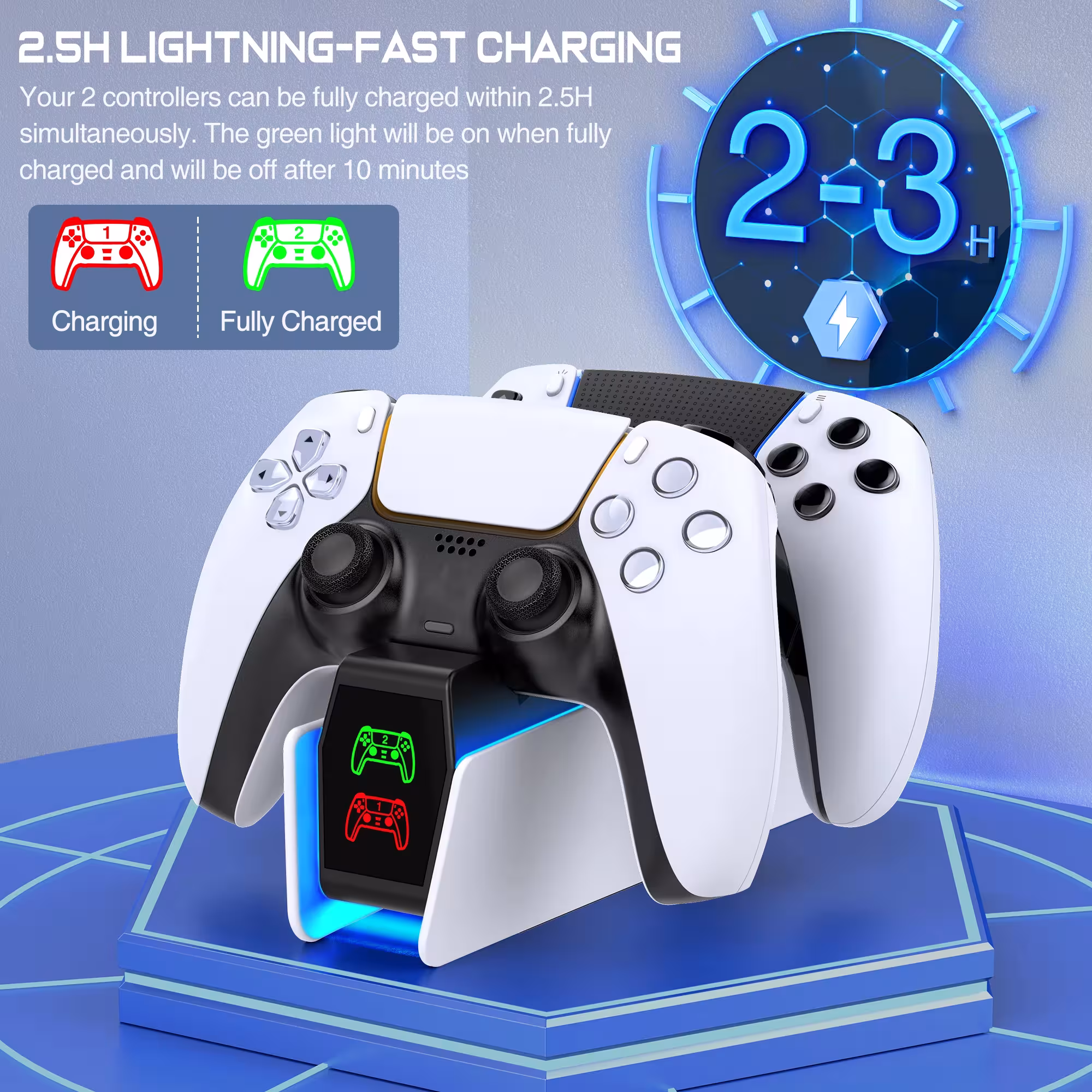 Station de charge RVB pour manette PS5