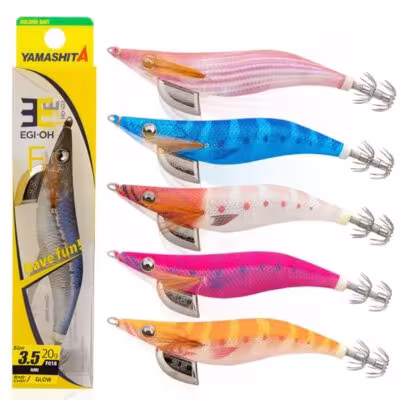 YAMASHITA Luminous Wood Shrimp EGI-OH F žuvų virvelė 6.5g-20g
