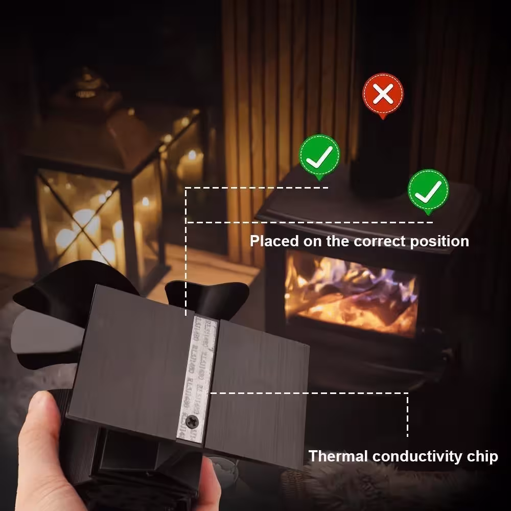 heat powered stove fan