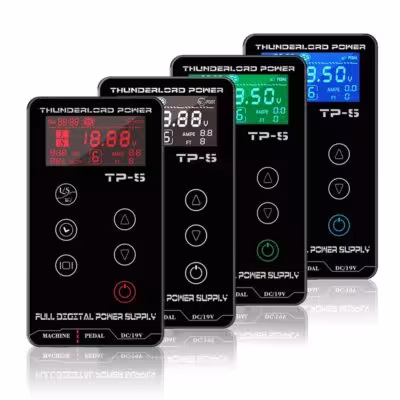 THUNDERLORD TP-5 Digital Tattoo Power System with LCD Display Dual Source
