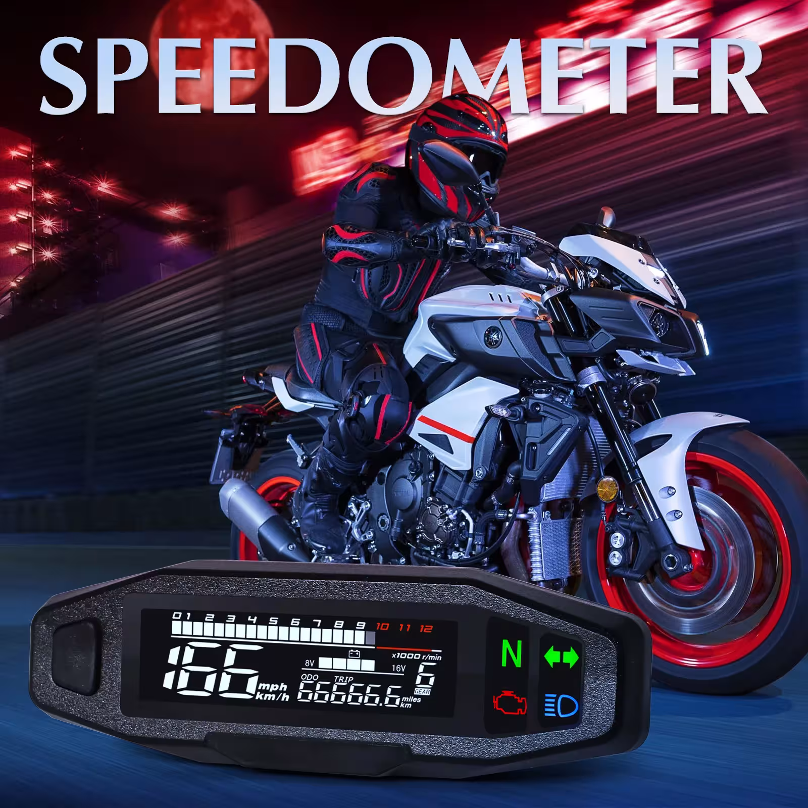 motorcycle speedometer LED