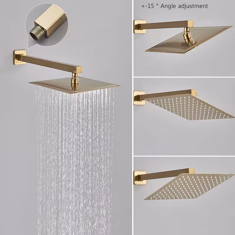 concealed shower system gold