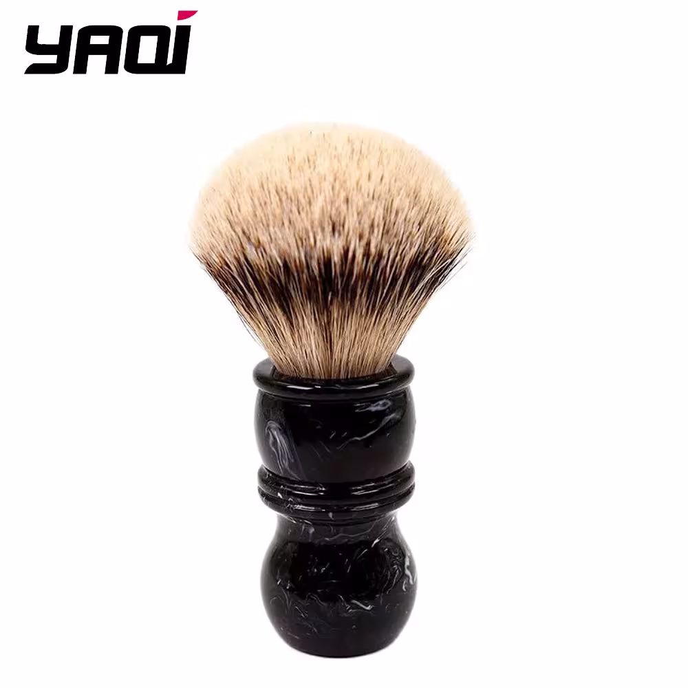 Yaqi 24MM men's shaving brush with silver tip badger hair