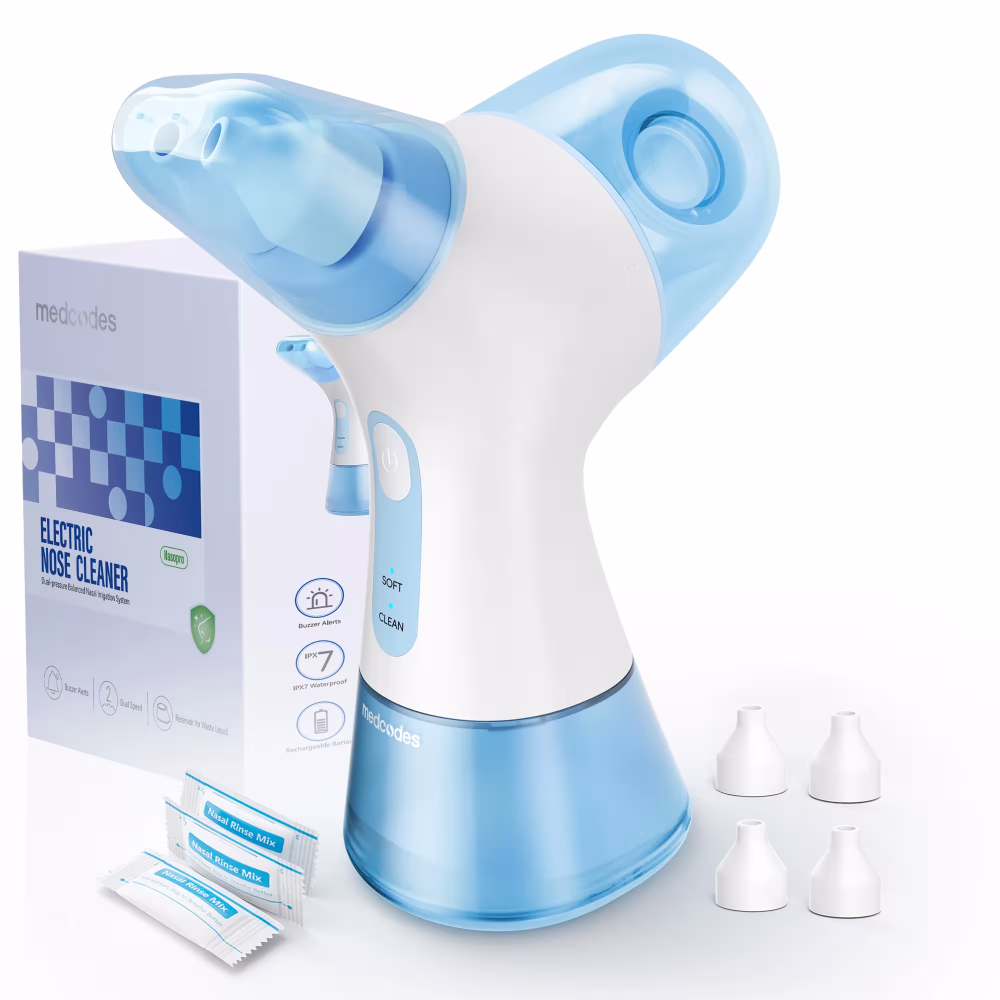 Nosies sinusų plovimo sistema elektrinė nosies valymo mašina 220ml baku