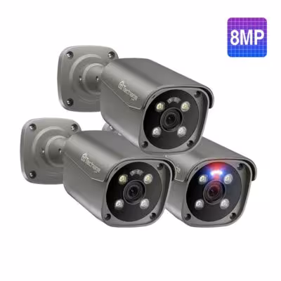 Techage UHD 4K 8MP 5MP Saugos POE Kamera Išmani AI Žmonių Detekcija Lauko Dvikryptis Audio IP Kamera CCTV Stebėjimas Spalvotas Naktinis Režimas