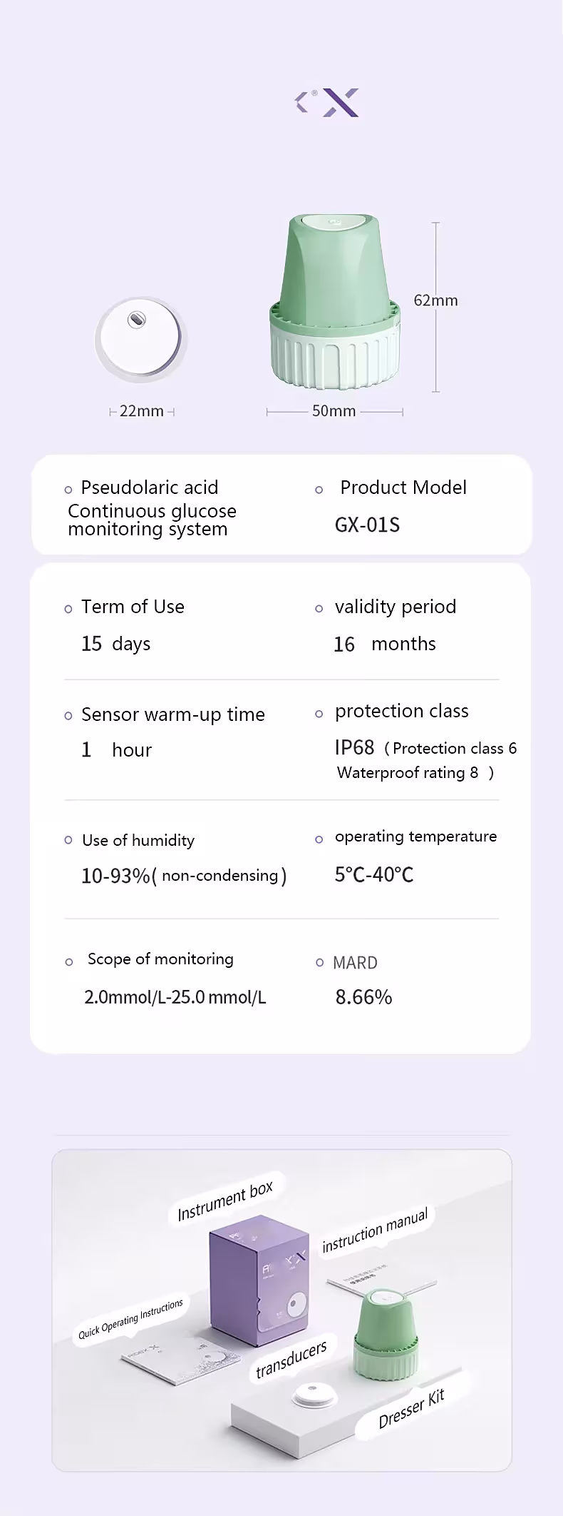 sensor de glucosa 24h