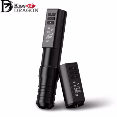 Máquina de tatuar inalámbrica Kiss of Dragon con batería de 2400 mAh para profesionales