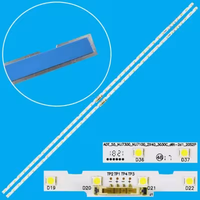2 pcs LED backlight strips for Samsung TV UE55NU7090U UE55NU7170 UE55NU7172