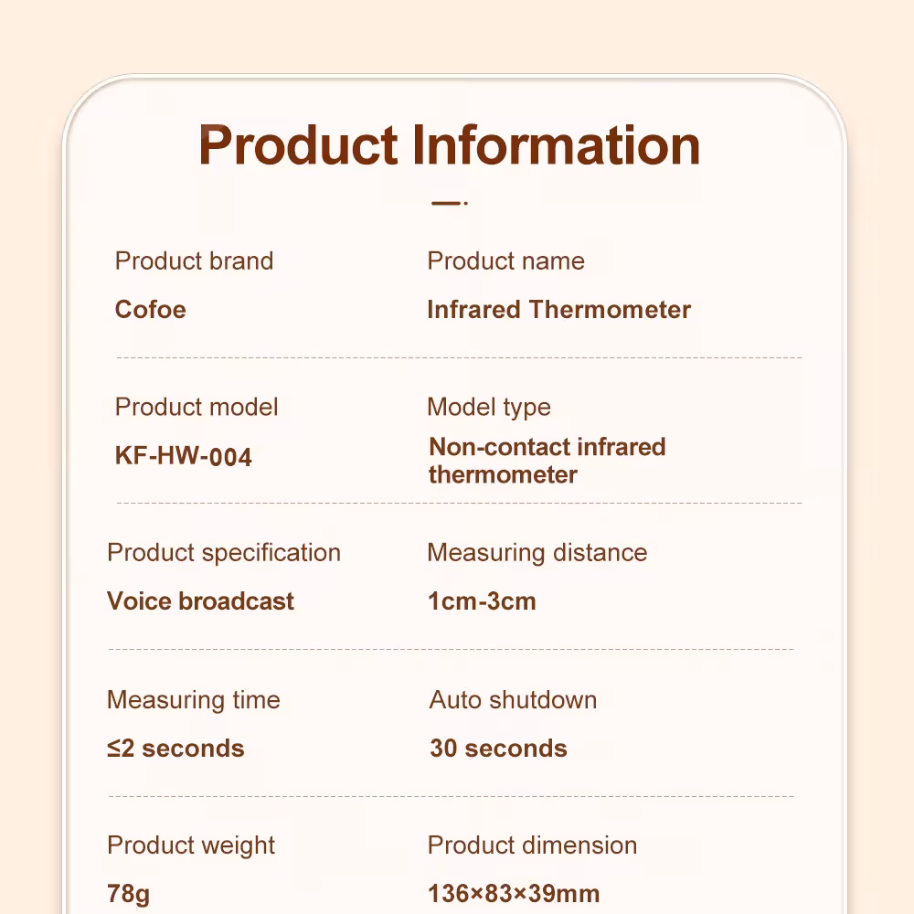 thermomètre sans contact