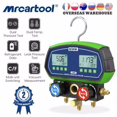 Probador de temperatura de presión de vacío HVAC MRCARTOOL L302 para refrigeración