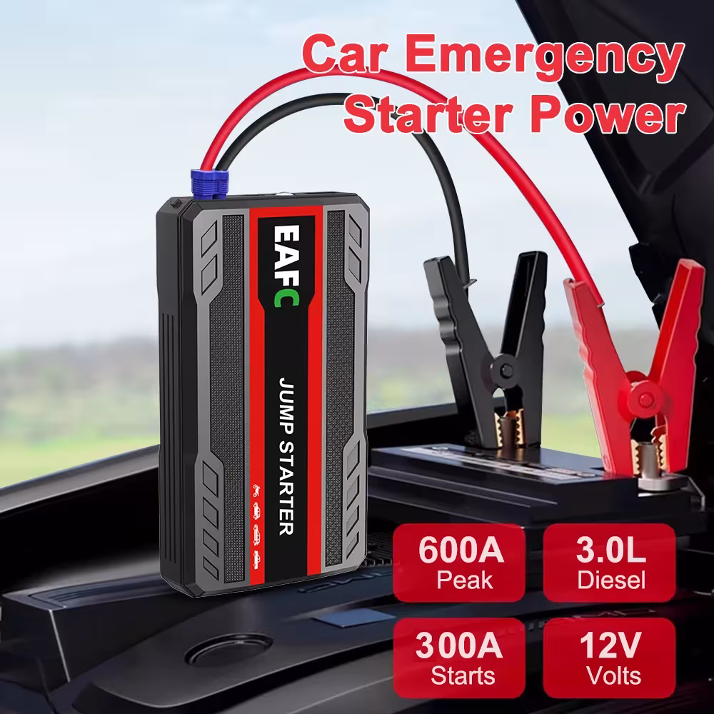 Comienzo de batería de coche con linterna LED 5V 2A USB