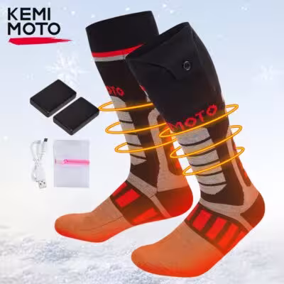 Chaussettes chauffantes KEMIMOTO avec télécommande application 5V 5000mAh hiver
