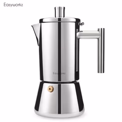 Cafetière expresso italienne Easyworkz Diego en acier inoxydable pour induction