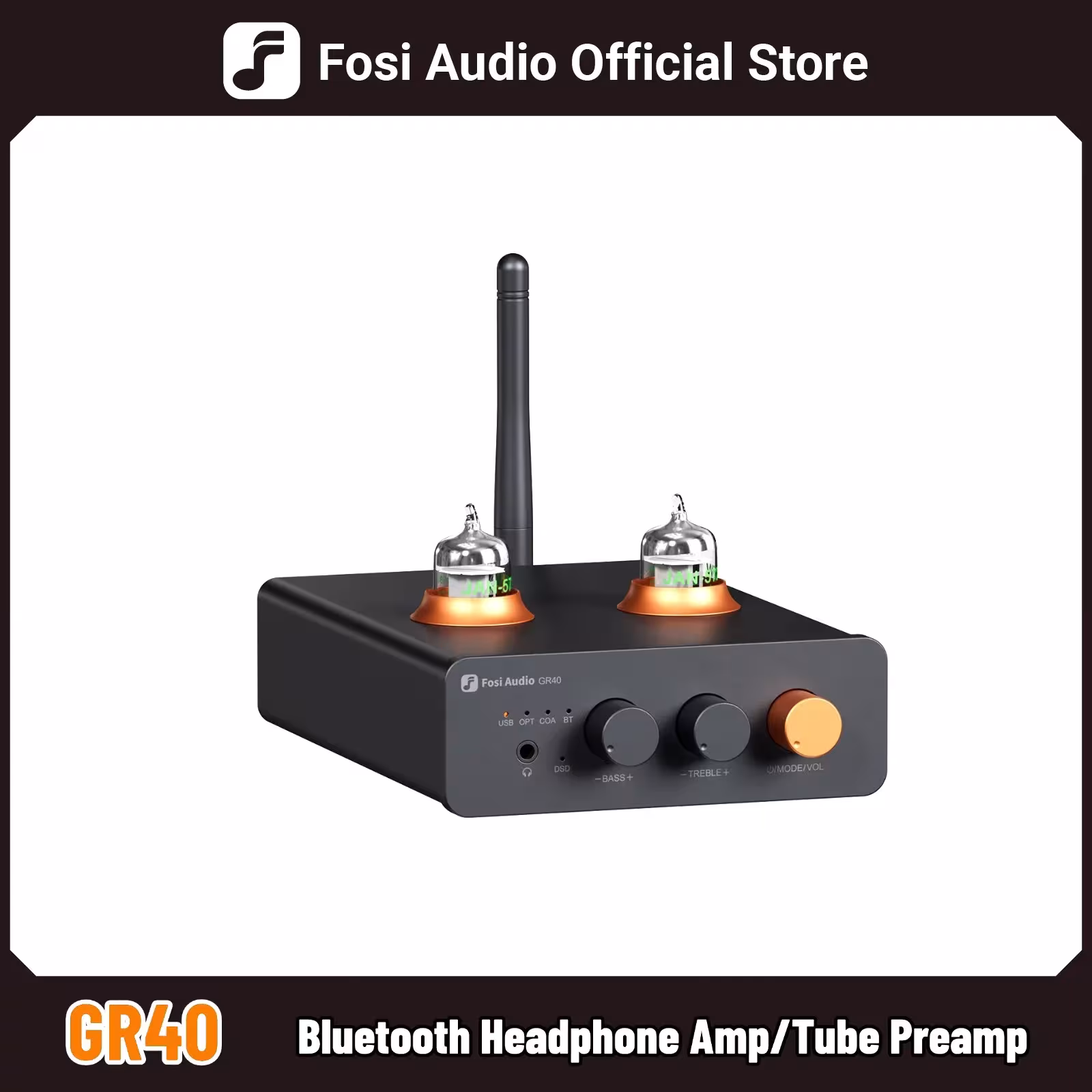 Fosi Audio GR40 Bluetooth USB DAC Nešiojamasis Vamzdžių Priešerinis Stiprintuvas su ES9028Q2M