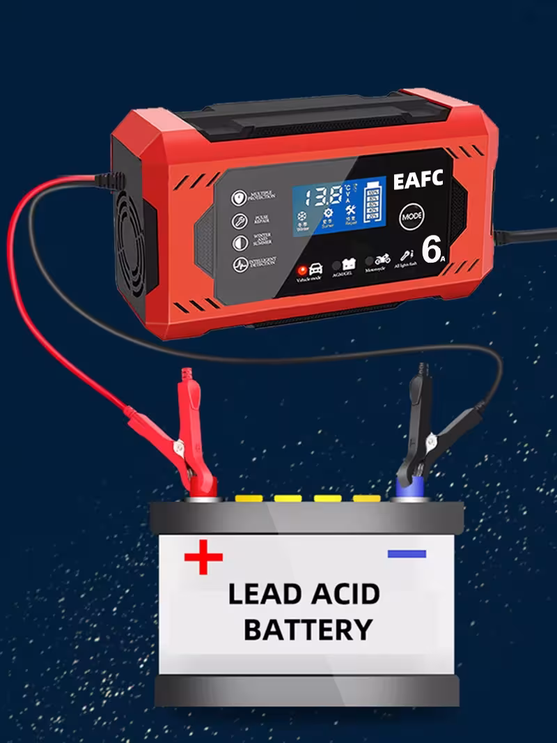 automobilių akumuliatoriaus įkroviklis 12V