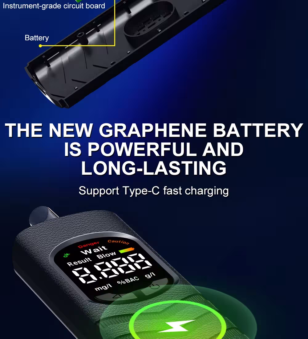 alkoholio testuotojas LCD