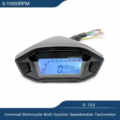 ELING moto universale LCD digitale contachilometri 0-199 km / h RPM con illuminazione