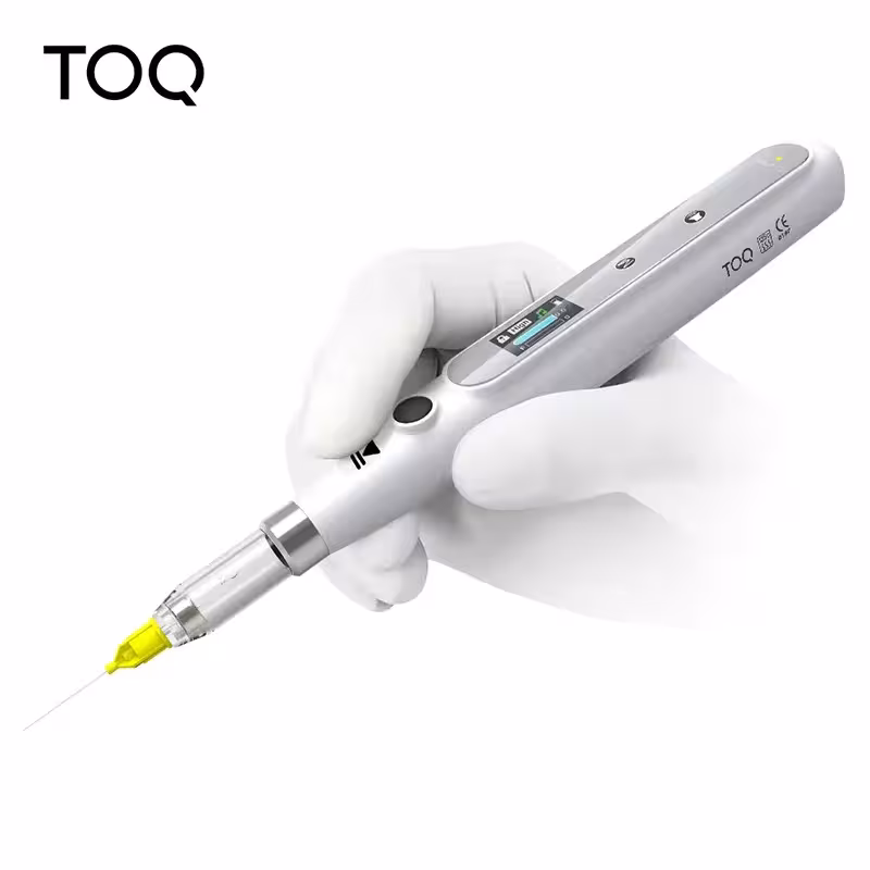 Dental anesthesia injector without wire with LCD screen and suction function