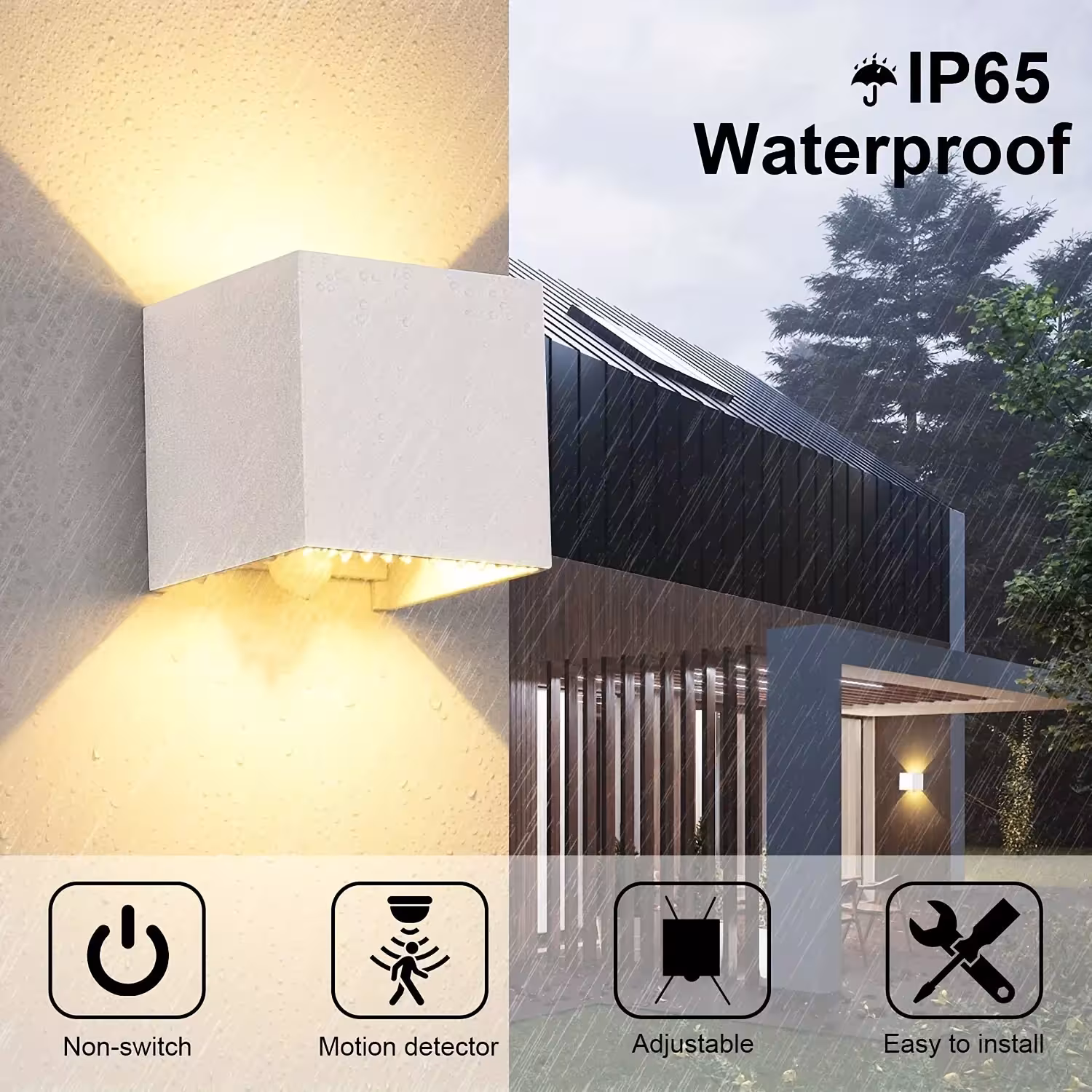 Luminaria de pared LED con sensor de movimiento 12 W