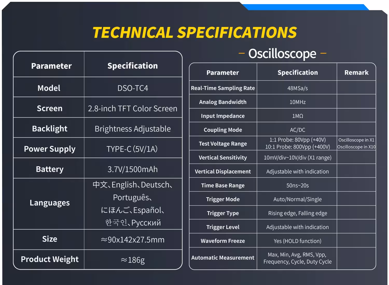 oscilloscope testeur de transistors