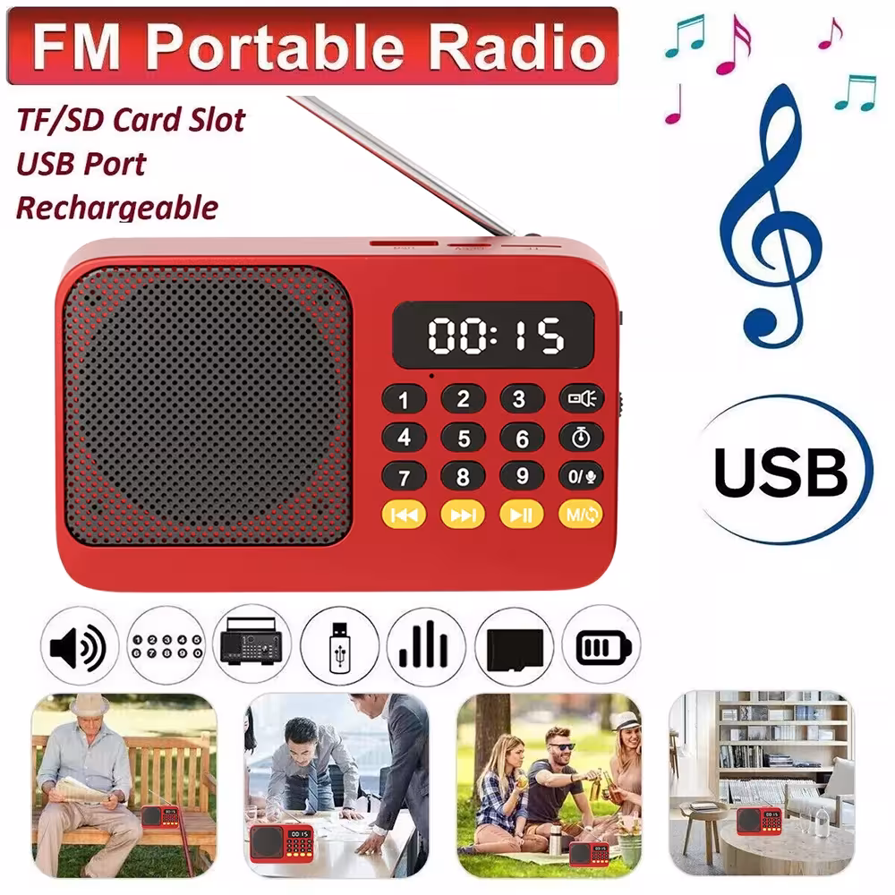 portable FM radio Bluetooth