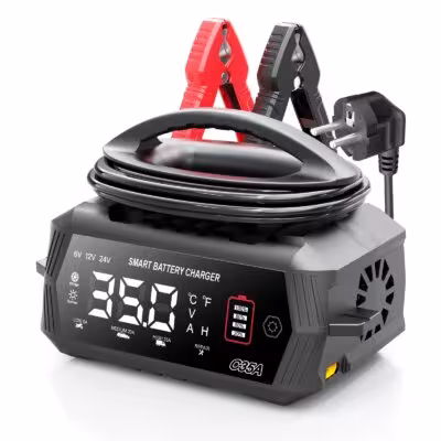 35A 6V 12V 24V Chargeur portable de batterie de voiture LiFePO4 Lead AGM 9 Mousse Smart