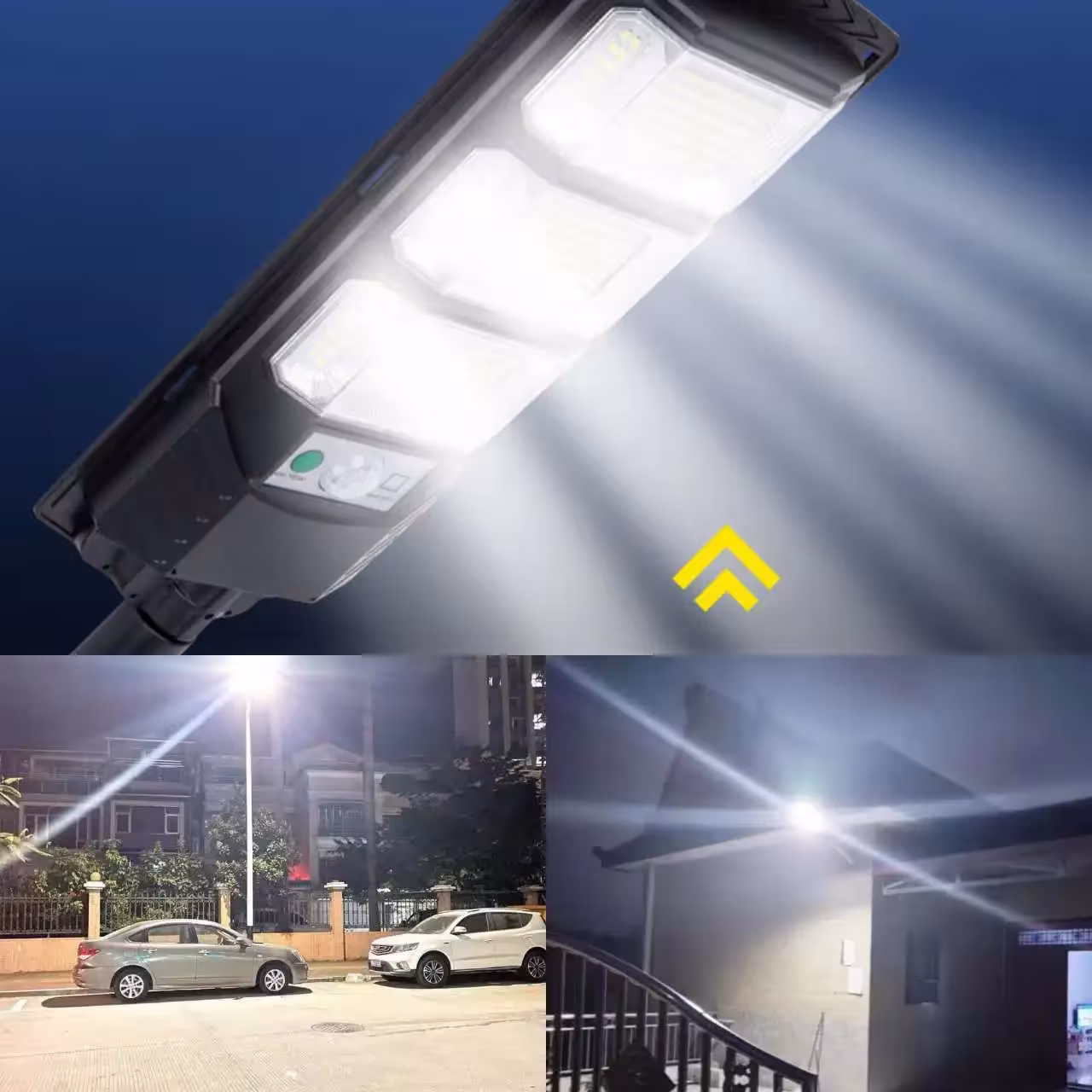 saulės energija varomas LED šviestuvas