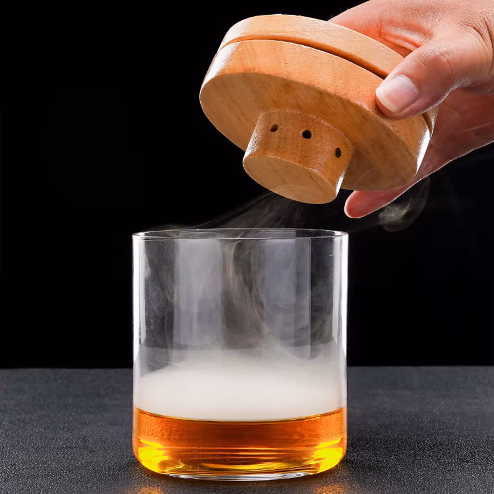 ahumador de cócteles de madera