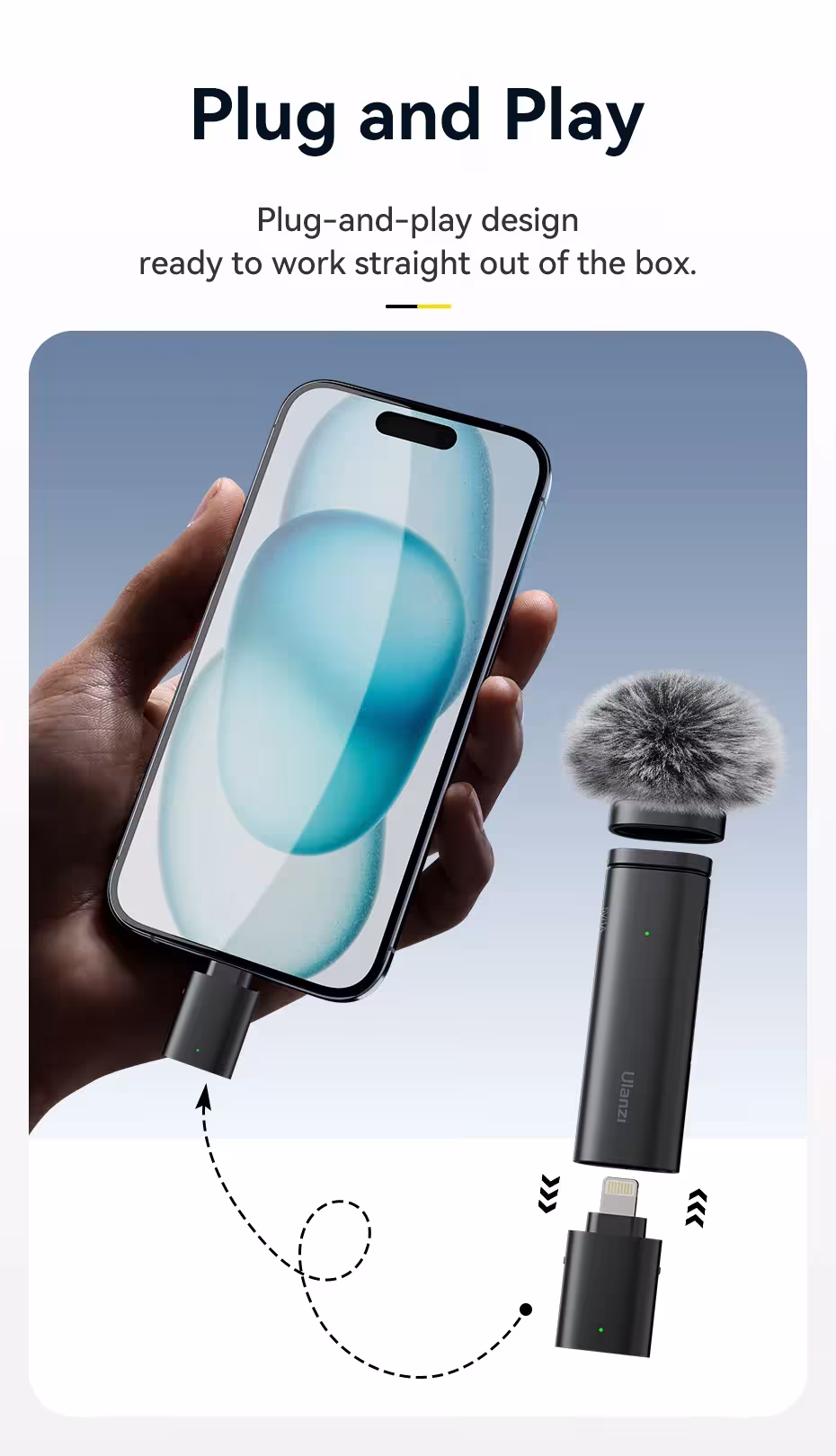 micrófono inalámbrico para smartphone