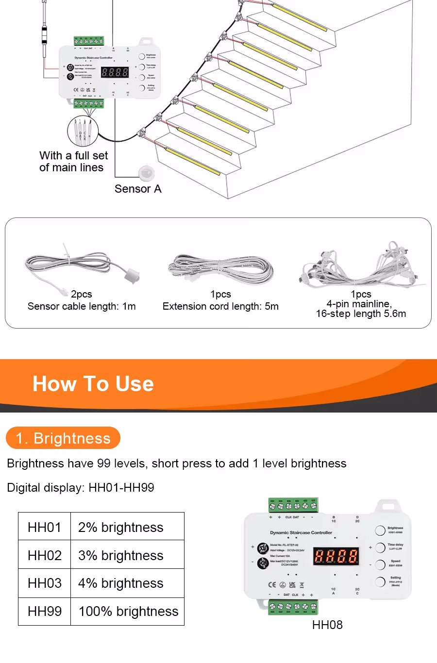 Motion sensor for stairs
