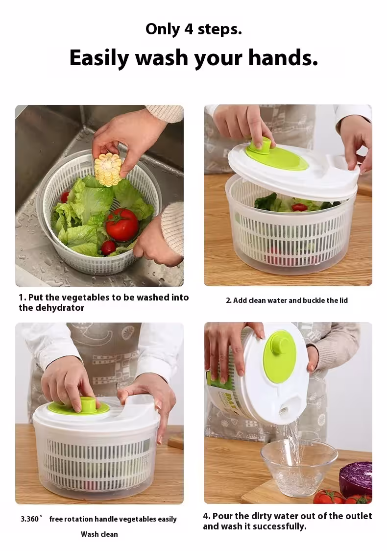 sèche-légumes et saladier tournant
