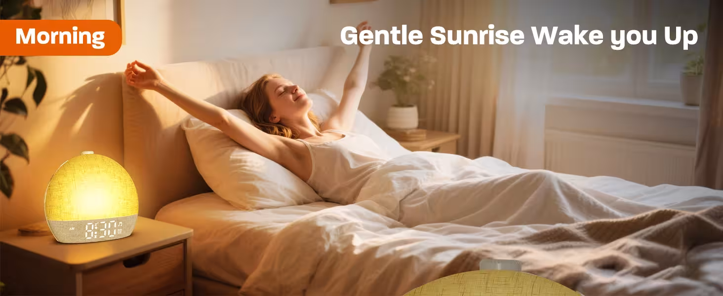 alarm clock with light and white noise