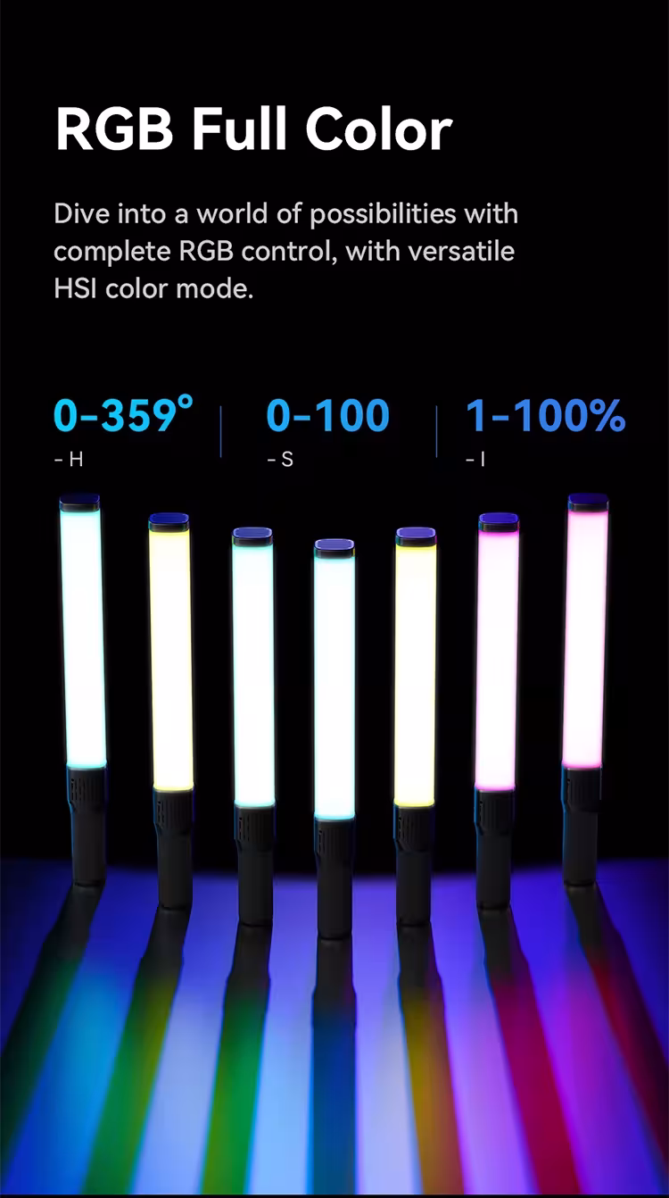 RGB LED vaizdo šviesa