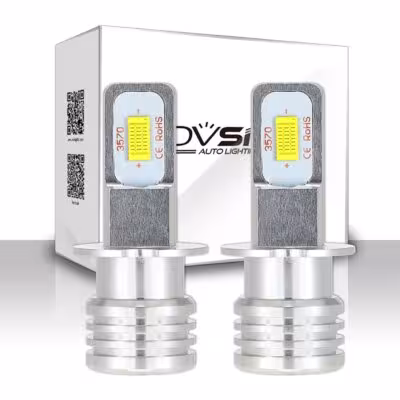 NOVSIGHT 2PC H3 1800LM auto LED luci bianco 12V 24V 6500K