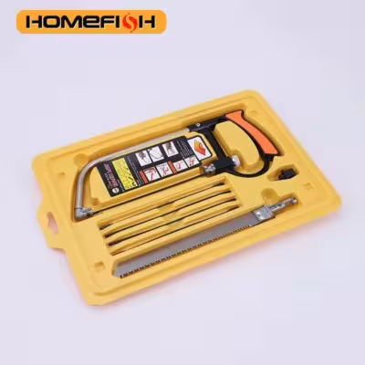 Sega a mano universale 8in1 con 6 lame per legno, metallo, vetro