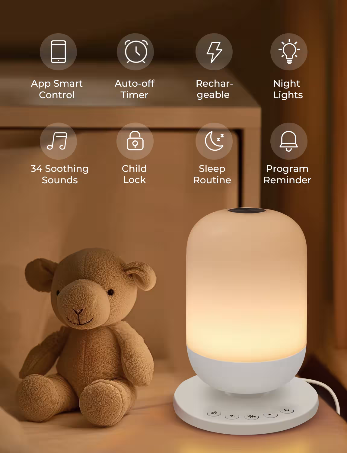 smart white noise machine for baby