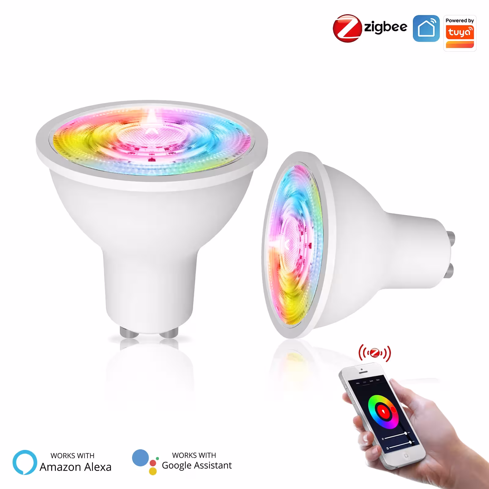 Tuya ZigBee GU10 Smart LED lempos
