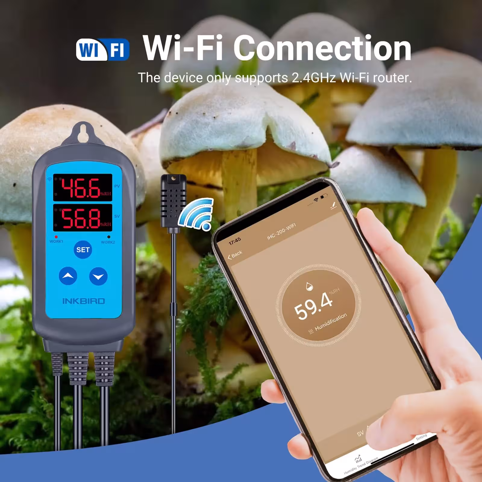 contrôleur d'humidité WiFi