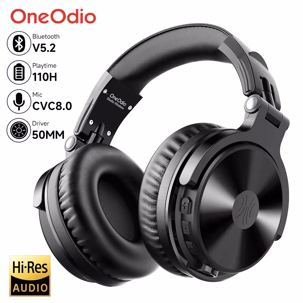 Oneodio Pro-C Bluetooth belaidžiai ausintuvai 110 valandų autonomija Hi-Res