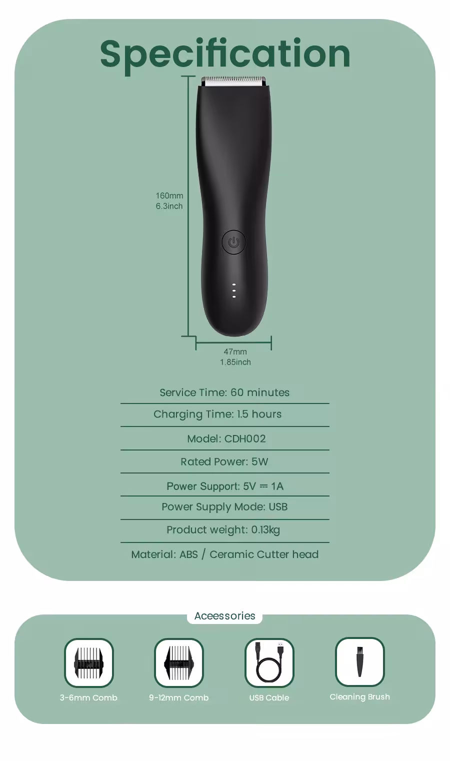 electric hair clipper for men