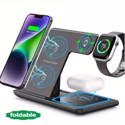 Estación de carga inalámbrica 3 en 1 para iPhone Apple Watch AirPods