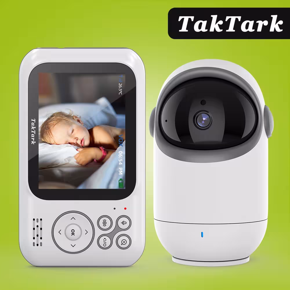 moniteur vidéo pour bébé de 3,2 pouces avec télécommande, fonction de vision nocturne et surveillance de la température