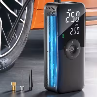 CARSUN wiederaufladbare Luftpumpe Fernkompressor digitaler kabelloser Autoreifenfüller